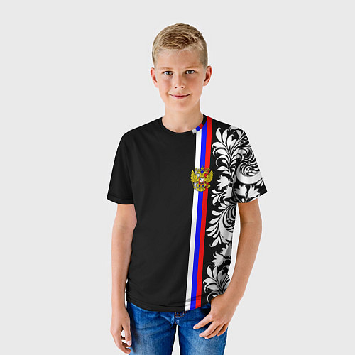 Детская футболка Россия: цветочная коллекция / 3D-принт – фото 3
