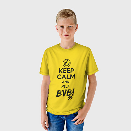 Детская футболка Keep Calm & Heja BVB / 3D-принт – фото 3