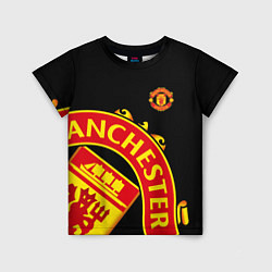 Футболка детская FC Man United: Black Exclusive, цвет: 3D-принт