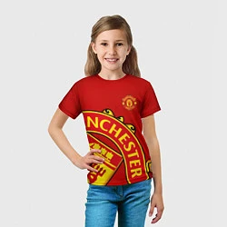 Футболка детская FC Man United: Red Exclusive, цвет: 3D-принт — фото 2