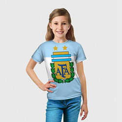 Футболка детская Сборная Аргентины, цвет: 3D-принт — фото 2