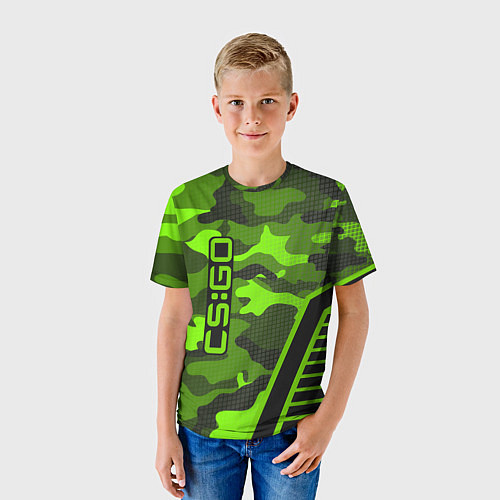 Детская футболка CS:GO Light Green Camo / 3D-принт – фото 3