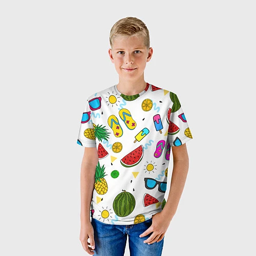 Детская футболка Летний стиль / 3D-принт – фото 3