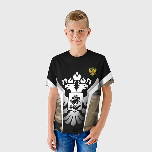 Детская футболка Russia: Empire Camo / 3D-принт – фото 3