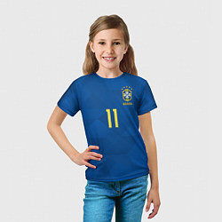 Футболка детская Coutinho Away WC 2018, цвет: 3D-принт — фото 2