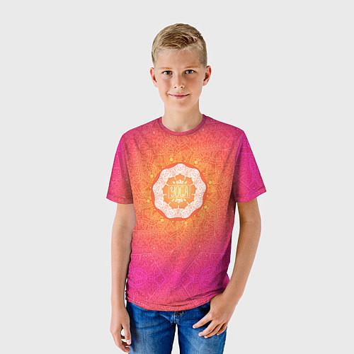 Детская футболка Солнечная мандала / 3D-принт – фото 3