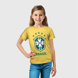 Футболка детская Brazil Team, цвет: 3D-принт — фото 2