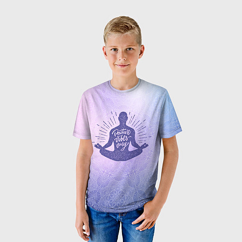 Детская футболка Positive Vibes Only / 3D-принт – фото 3