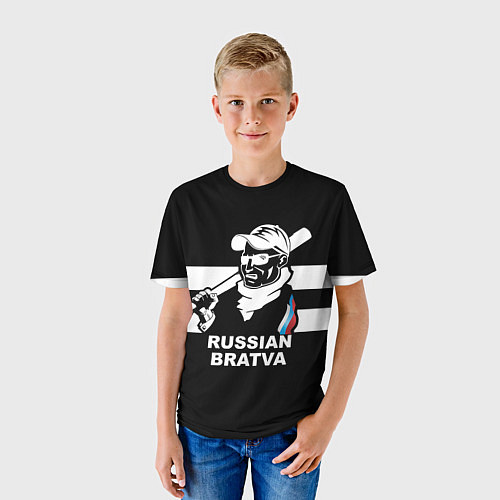 Детская футболка RUSSIAN BRATVA / 3D-принт – фото 3