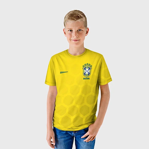 Детская футболка Brazil Team: WC 2018 / 3D-принт – фото 3
