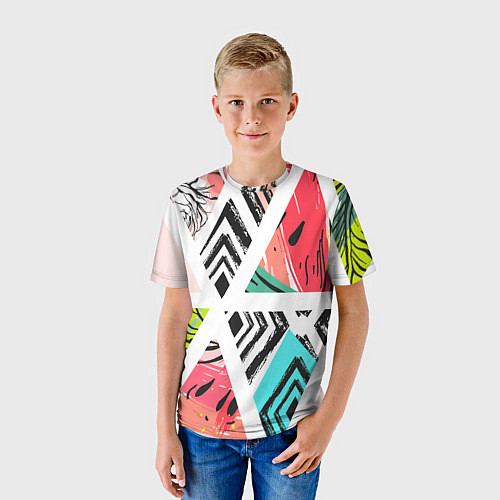 Детская футболка Тропическое ассорти / 3D-принт – фото 3