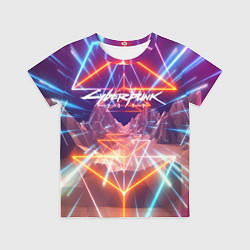 Футболка детская Cyberpunk 2077: Neon Lines, цвет: 3D-принт