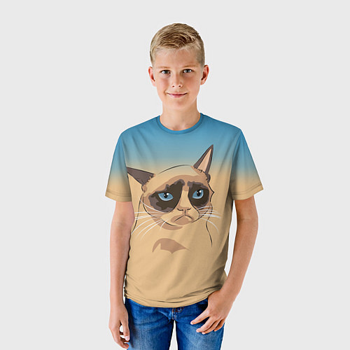 Детская футболка Grumpy cat / 3D-принт – фото 3