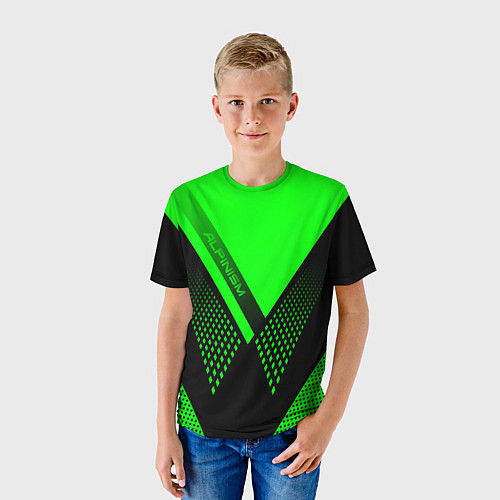 Детская футболка Alpinism: Acid Green / 3D-принт – фото 3