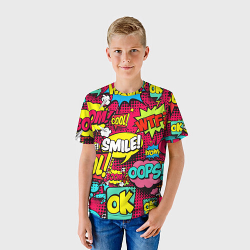 Детская футболка Слова из комиксов / 3D-принт – фото 3