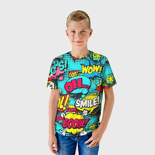 Детская футболка Кислотный поп-арт / 3D-принт – фото 3