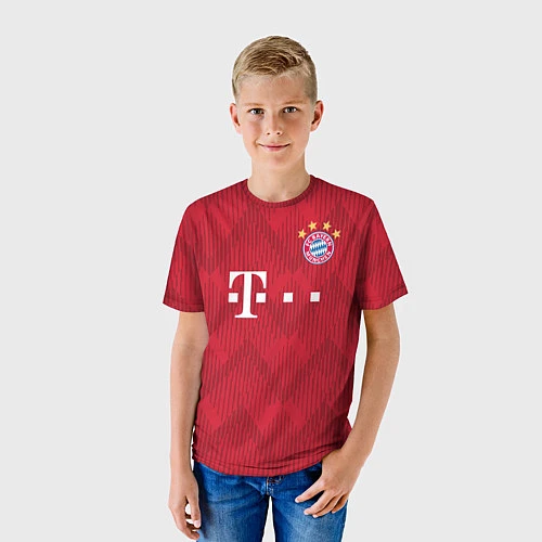 Детская футболка FC Bayern Home 18-19 / 3D-принт – фото 3