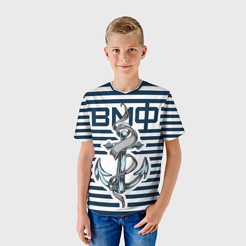 Детская футболка Якорь ВМФ / 3D-принт – фото 3