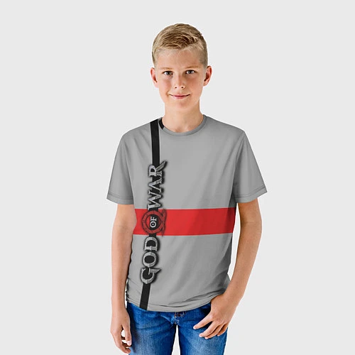 Детская футболка God of War: Grey Style / 3D-принт – фото 3