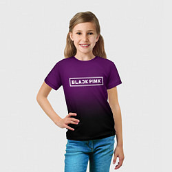 Футболка детская Black Pink: Violet Gradient, цвет: 3D-принт — фото 2