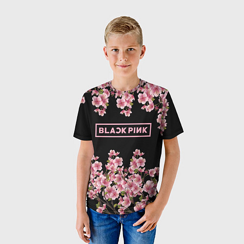 Детская футболка Black Pink: Delicate Sakura / 3D-принт – фото 3