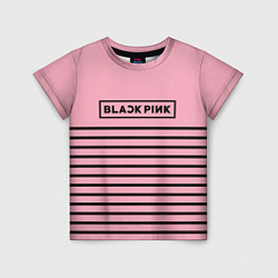 Футболка детская Black Pink: Black Stripes, цвет: 3D-принт