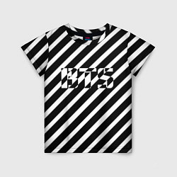 Футболка детская BTS: B&W Stripes, цвет: 3D-принт