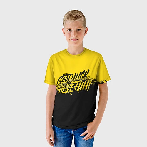 Детская футболка GLHF: Yellow Style / 3D-принт – фото 3