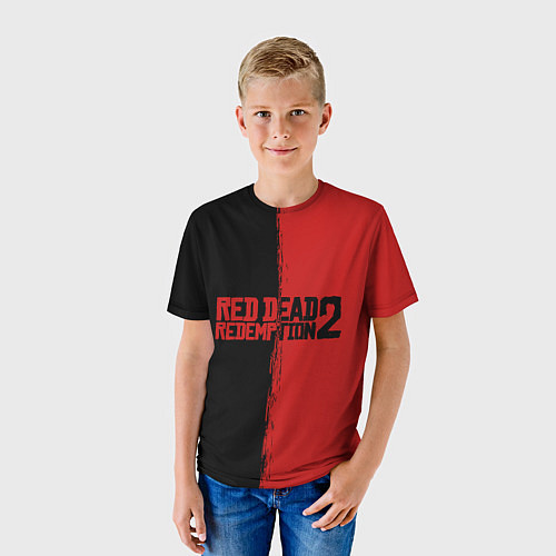 Детская футболка RDD 2: Black & Red / 3D-принт – фото 3