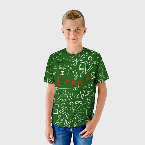 Детская футболка E=mc2: Green Style / 3D-принт – фото 3
