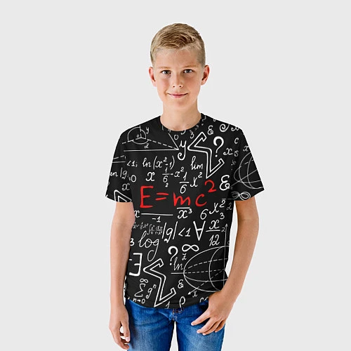 Детская футболка Формулы физики / 3D-принт – фото 3