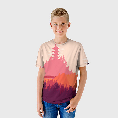Детская футболка Firewatch City / 3D-принт – фото 3