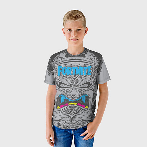 Детская футболка Fortnite: Devil sculpture / 3D-принт – фото 3