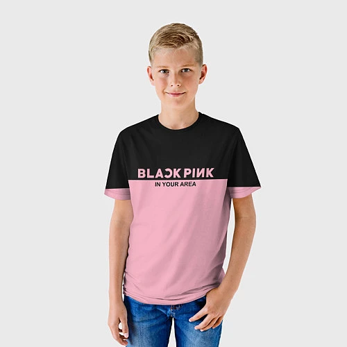 Детская футболка Black Pink: In Your Area / 3D-принт – фото 3