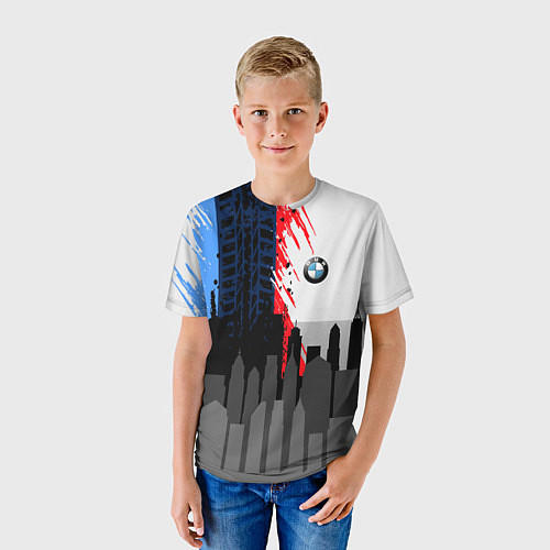 Детская футболка BMW: Speed City / 3D-принт – фото 3