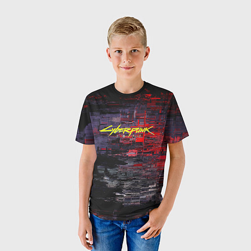 Детская футболка Cyberpunk 2077: Techno Style / 3D-принт – фото 3