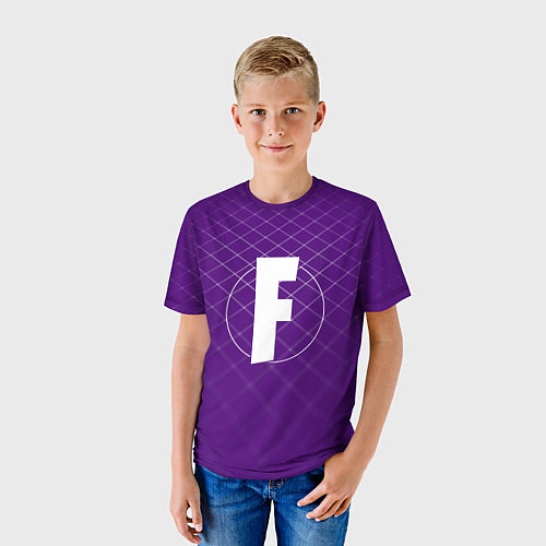 Детская футболка F – Fortnite / 3D-принт – фото 3