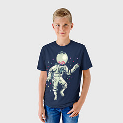 Футболка детская Космонавт и конфеты, цвет: 3D-принт — фото 2