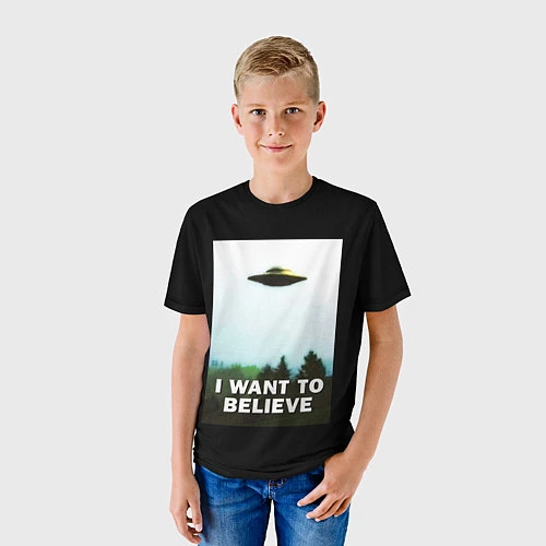 Детская футболка I Want To Believe / 3D-принт – фото 3