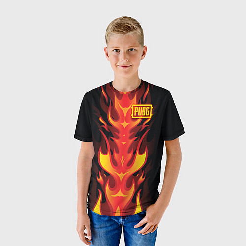 Детская футболка PUBG: Hell Flame / 3D-принт – фото 3