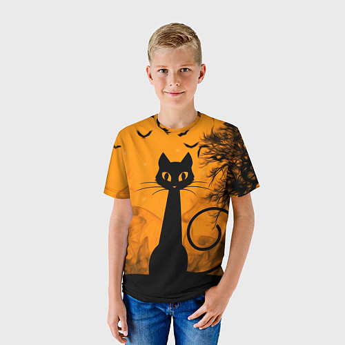 Детская футболка Halloween Cat / 3D-принт – фото 3