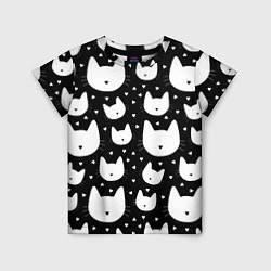 Футболка детская Love Cats Pattern, цвет: 3D-принт