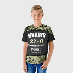 Футболка детская Khabib: 27 - 0, цвет: 3D-принт — фото 2