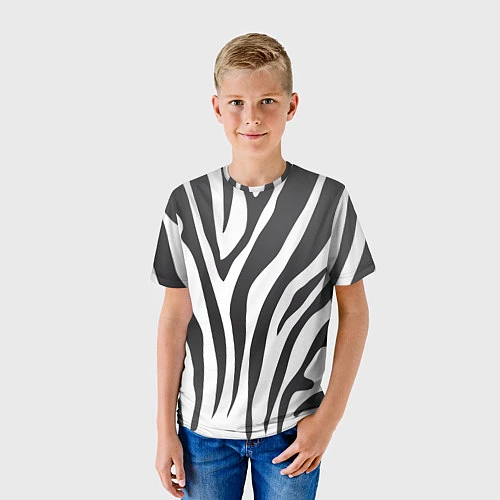 Детская футболка Африканская зебра / 3D-принт – фото 3