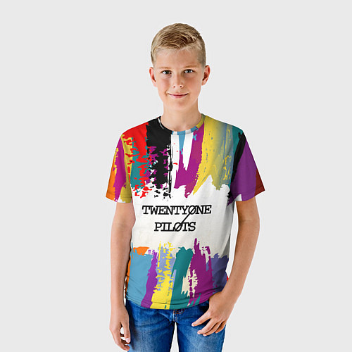 Детская футболка 21 Pilots: Colors / 3D-принт – фото 3