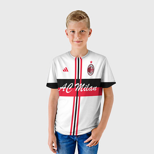 Детская футболка AC Milan: White Form / 3D-принт – фото 3