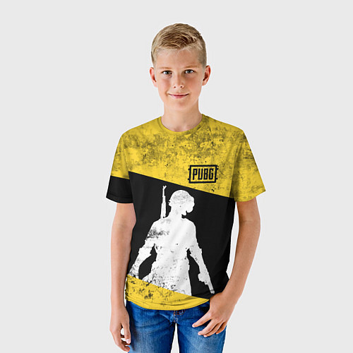 Детская футболка PUBG: Yellow Grunge / 3D-принт – фото 3