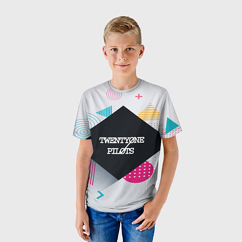 Детская футболка Twenty One Pilots: Geometry / 3D-принт – фото 3