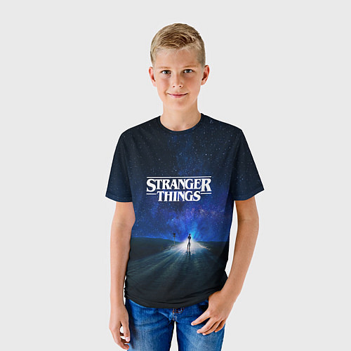 Детская футболка Stranger Things: Road Light / 3D-принт – фото 3