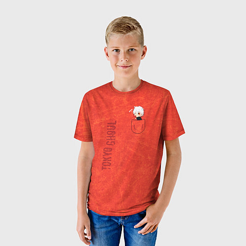 Детская футболка Карманный токийский гуль / 3D-принт – фото 3